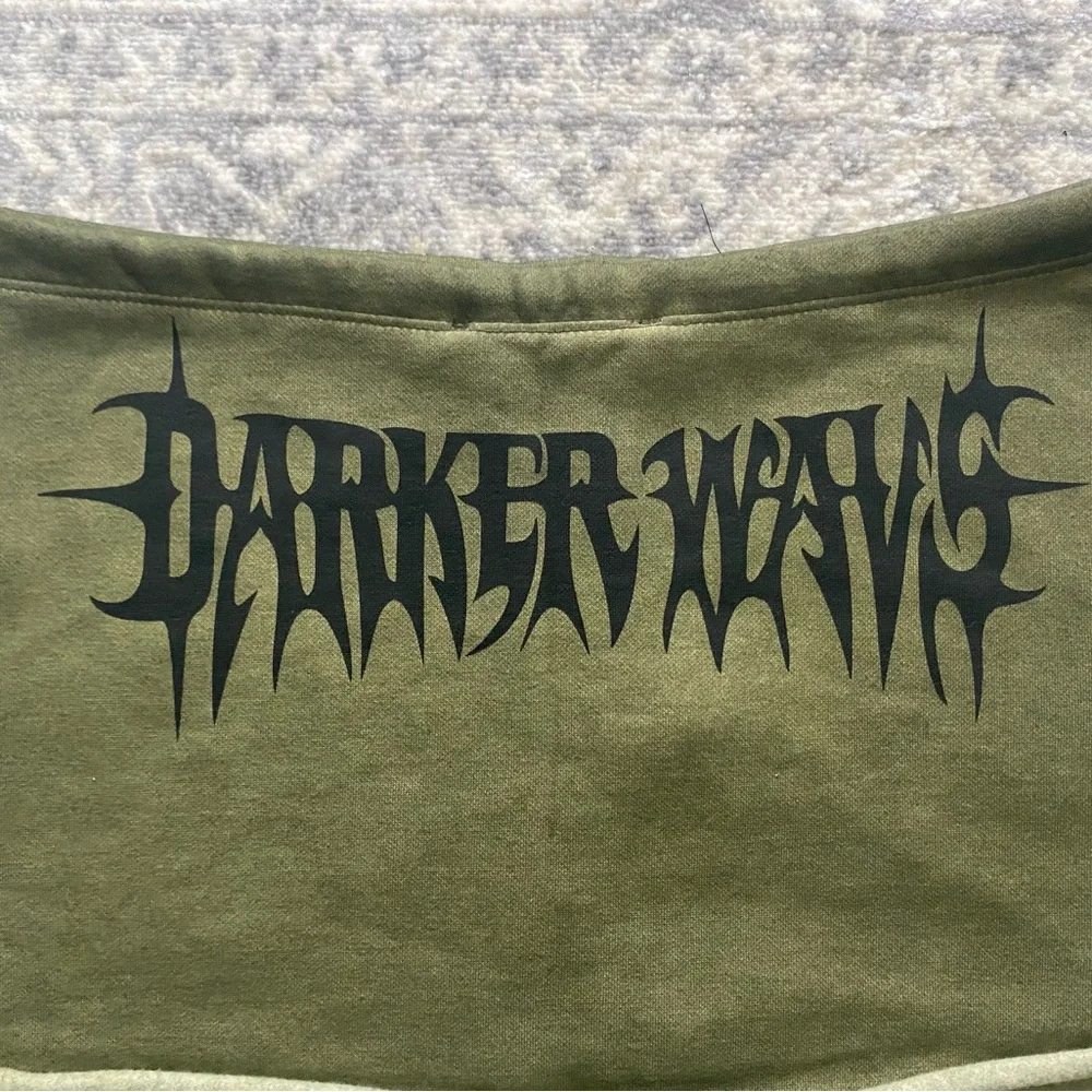 Darker Wavs DollsKill | NWT’s Cyber Y2K drawstring mini lowrise sweat skirt - Picture 5 of 9